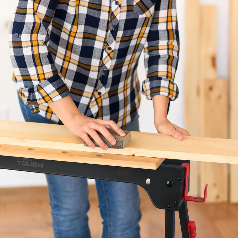 Hyper Stack Foldable Metal Sawhorse Heavy Duty 450lb Capacity10