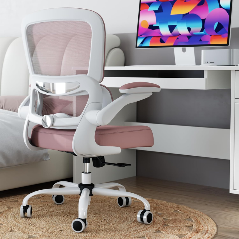 Ergonomic Office Chair Mesh Desk Chair Adjustable Executive Computer Chair Pink8