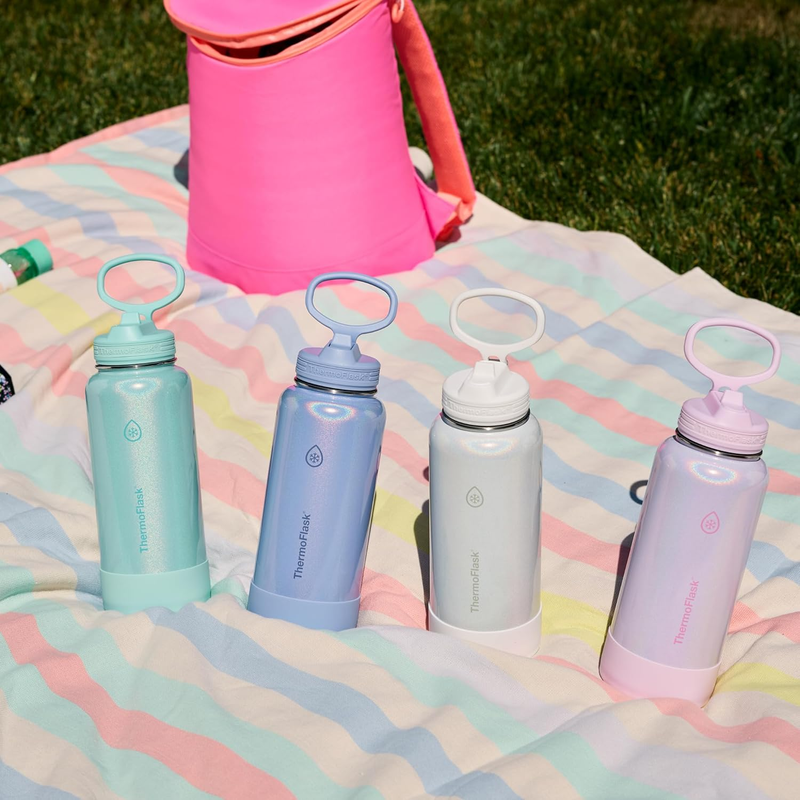 24oz Insulated Water Bottle Stainless Steel Spout Lid Leakproof Hot Cold4