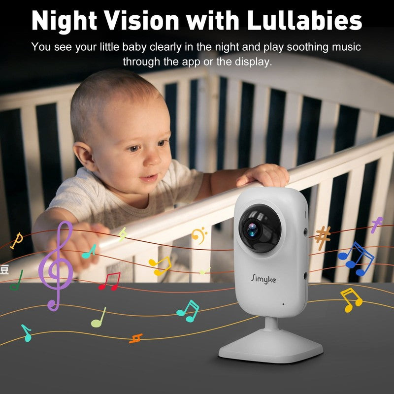 Dual Camera Video Baby Monitor, 2.8" LCD, Wireless, Night Vision, 2-Way Audio, A11