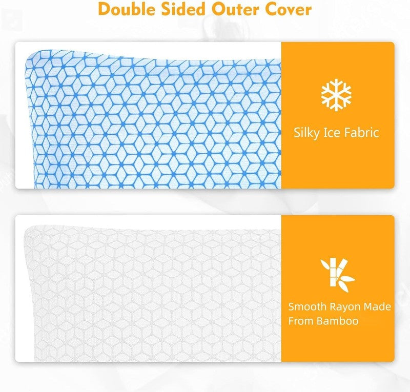 Shredded Memory Foam Pillows Queen, Cooling Firm Adjustable, Set of 22
