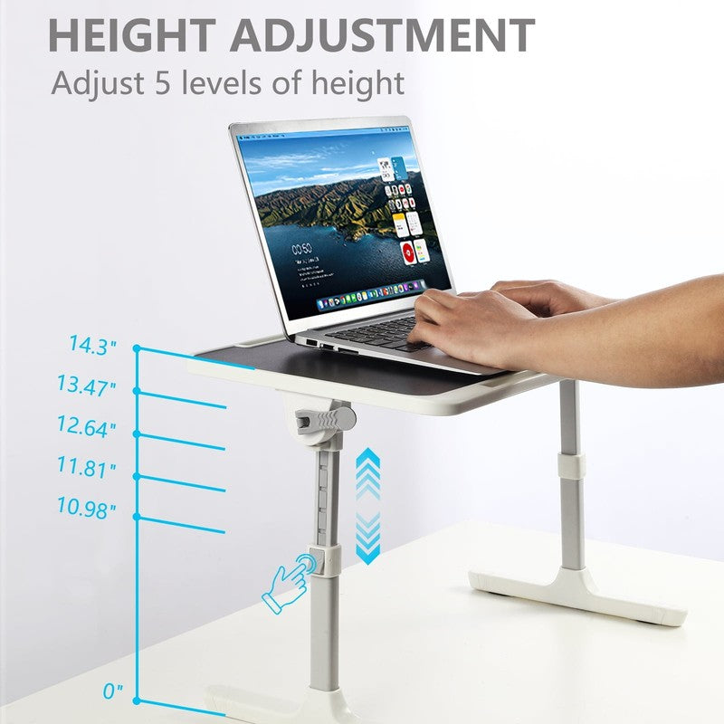 Height & Angle Adjustable Lap Desk Foldable Laptop Stand Bed Tray Black2