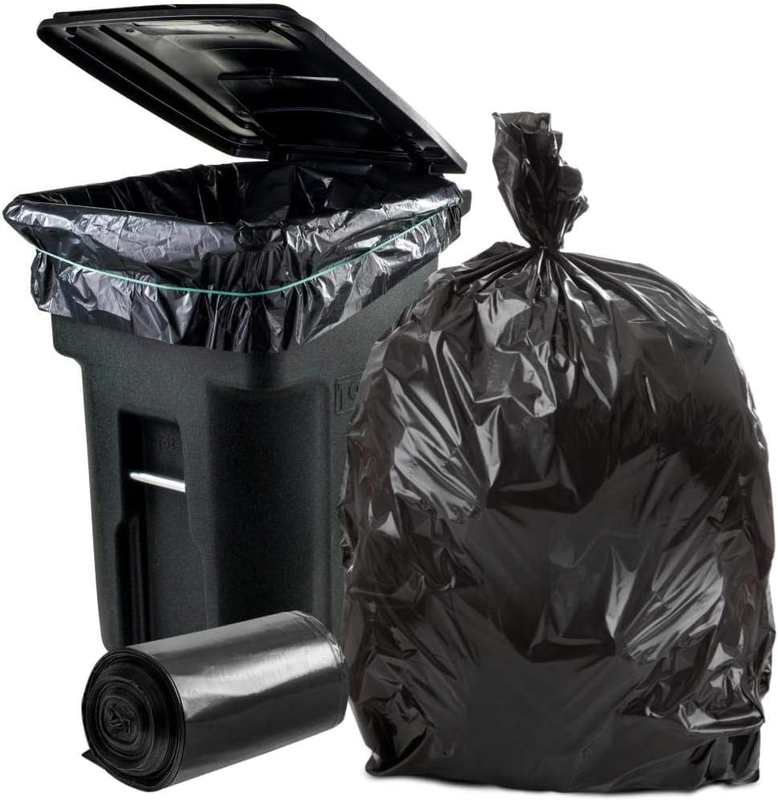 95-96 Gallon Heavy Duty Black Trash Bags 25 Count Tear-Resistant Large Bags6