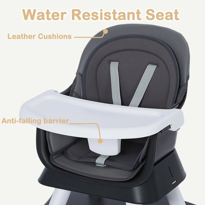 8 in 1 Baby High Chair, Toddler Dining Booster Seat for Eating, Grey2