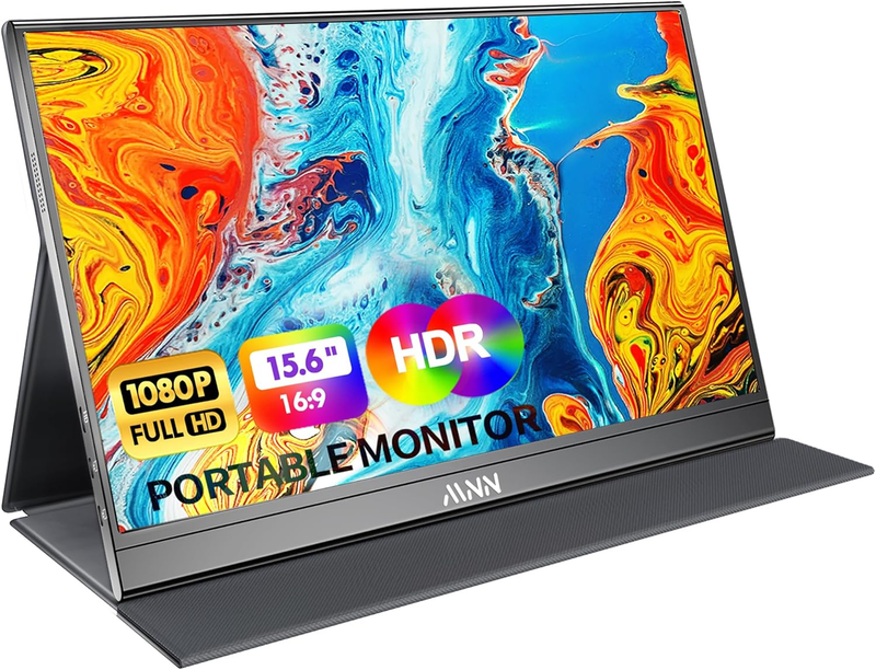 Portable Monitor 15.6Inch FHD 1080P USB C HDMI Gaming Ultra Slim IPS Display W/S10