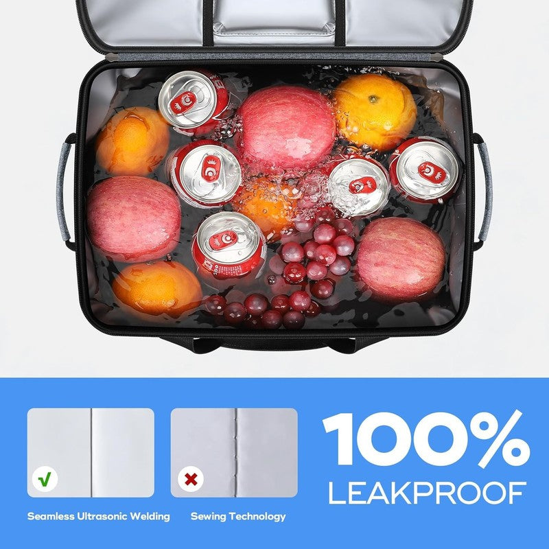 Collapsible Soft Cooler Bag 35 Cans Leakproof Beach Camping Cooler3