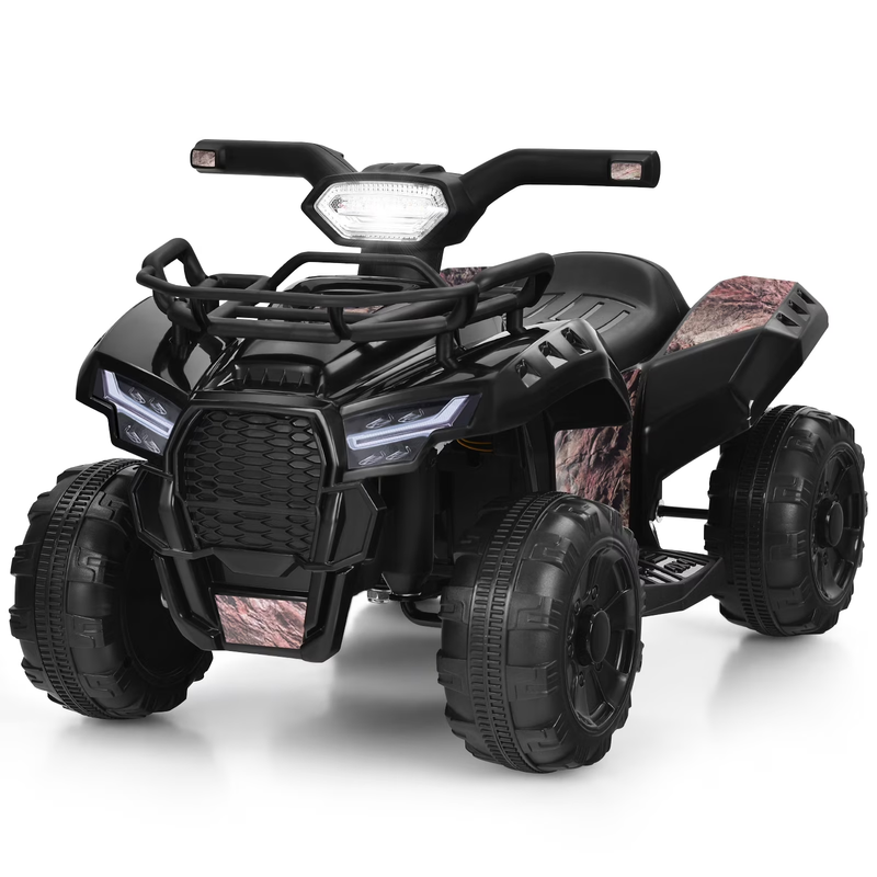 6V Kids ATV Quad Electric Ride on Car Toy Toddler W/Led Light&Mp3 Black10