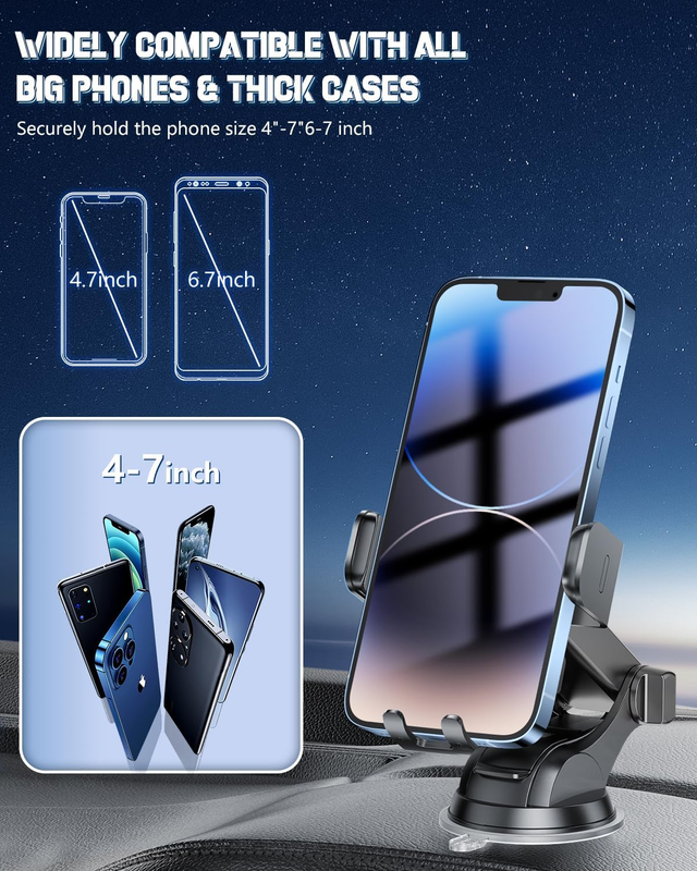 Wireless Car Charger 3 in 1 Fast Charging Phone Mount Auto Clamping Holder5