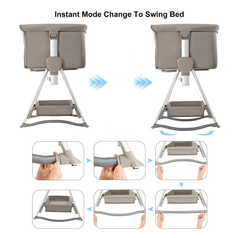 Baby Bassinet Bedside Sleeper Rocking Crib Newborn Co Sleeper 0 6M Unisex6