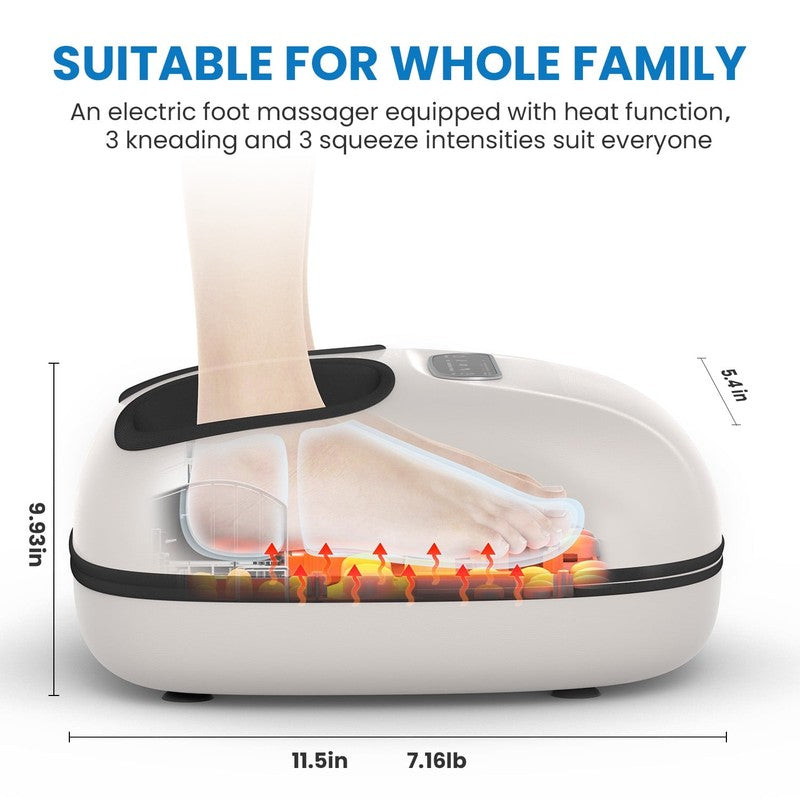 Shiatsu Foot Massager with Heat for Neuropathy Tired Foot Blood Circulation, FSA7