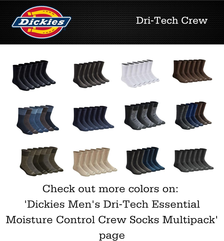 Men's Dri Tech Original Crew Socks Moisture Control M XXL 6 18 Pairs5