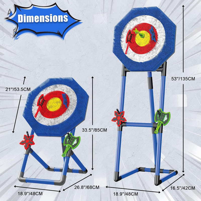 Axe Throwing Game Set Backyard Target Axes Ninja Stars Bow Arrow Family5