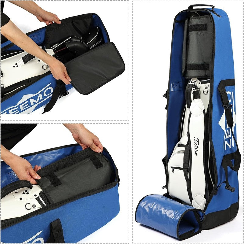 Golf Travel Bag Wheeled Airline Approved Soft Sided Waterproof Heavy Duty Oxford1