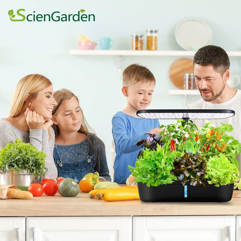 12 Pod Hydroponics Growing System Indoor Herb Garden w/ Grow Light Timer5