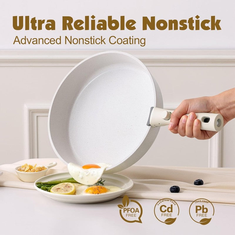 17 Piece Pots and Pans Set, Nonstick Detachable Handle Cookware Set, Induction K3