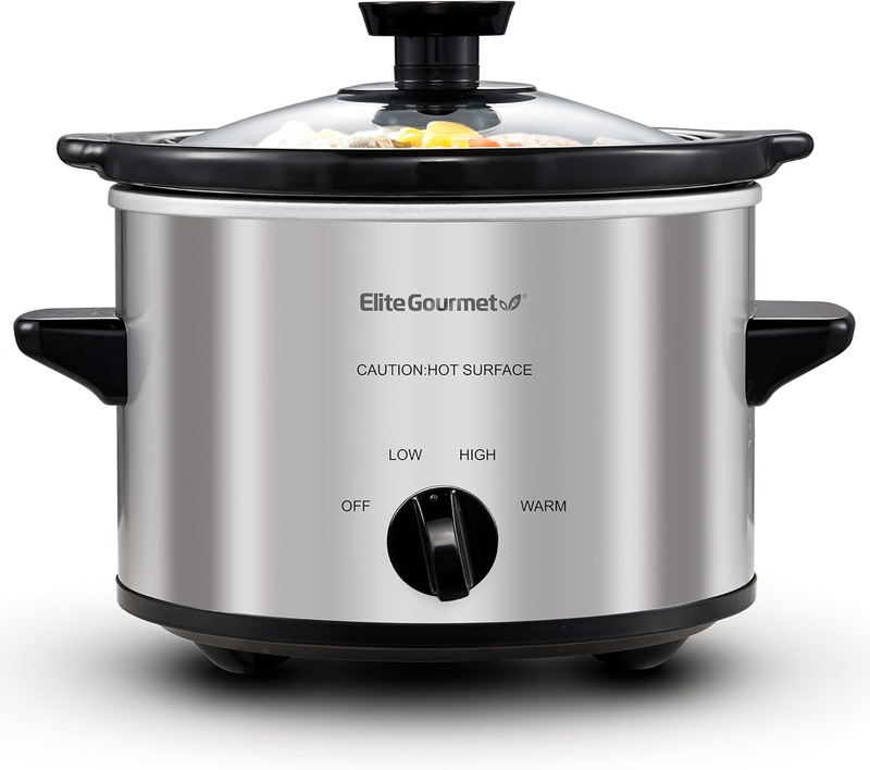 MST-250XS Electric Slow Cooker Ceramic Pot, Adjustable Temp, Entrees, Sauces, St9