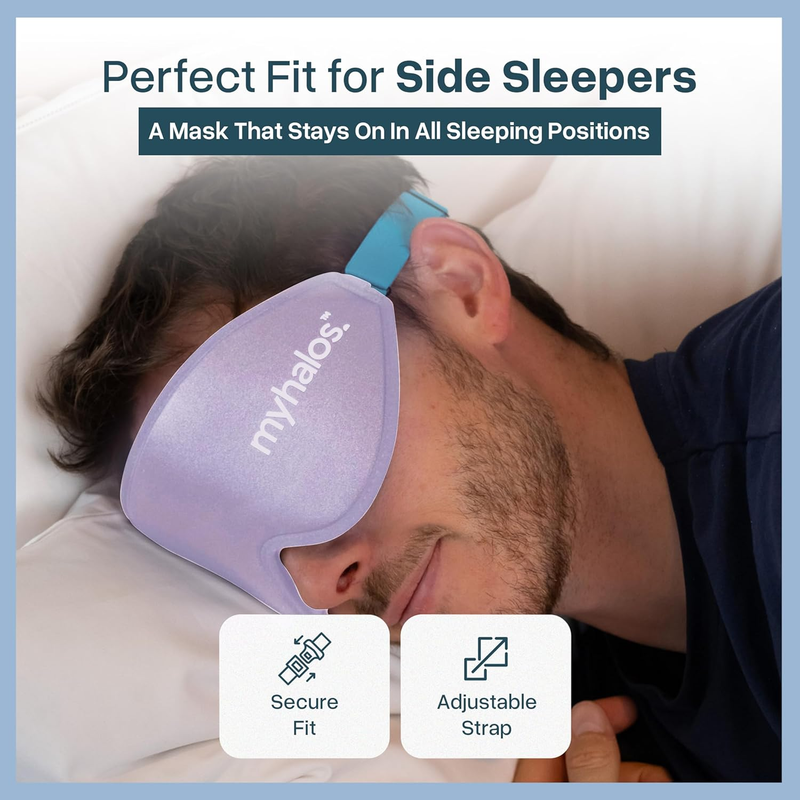3D Blackout Sleep Mask Memory Foam Eye Mask for Side Sleepers Lavender5