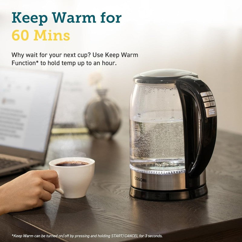 Electric Kettle Temperature Control with 6 Presets, 60Min Keep Warm 1.7L Electri2