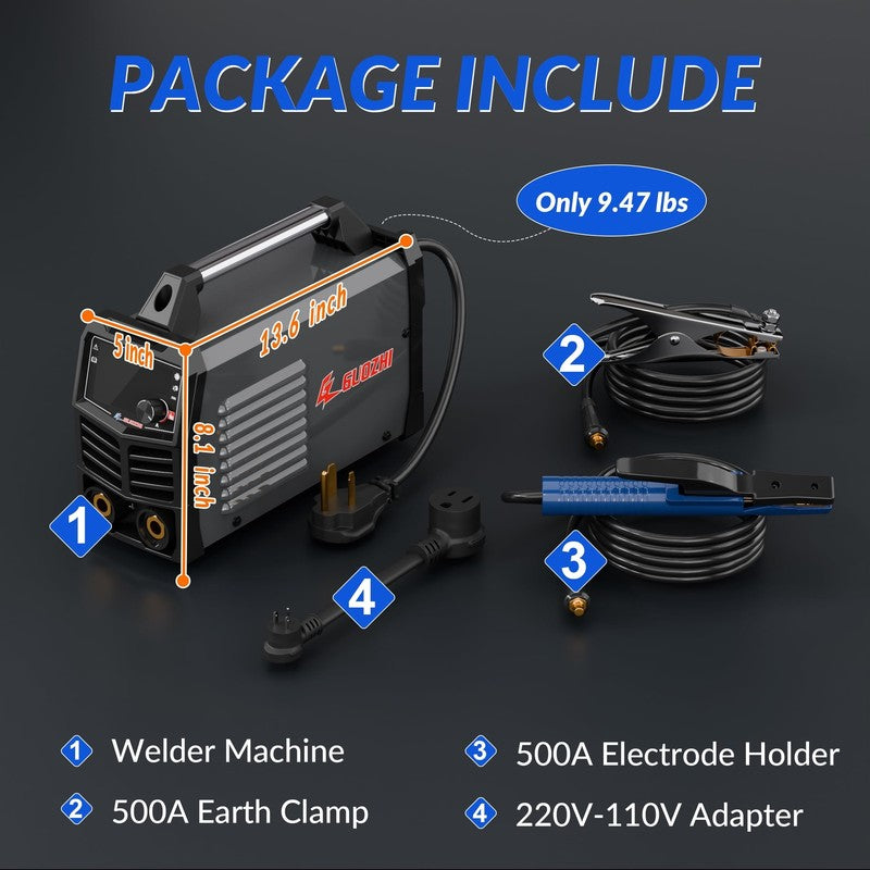 210A Stick Welder, Smart LED Welder Machine, 110V/220V High-Power ARC Welder Too7