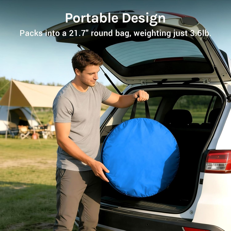 Pop Up Shower Tent Camping Portable Privacy Changing Ventilated Carry Bag Blue5
