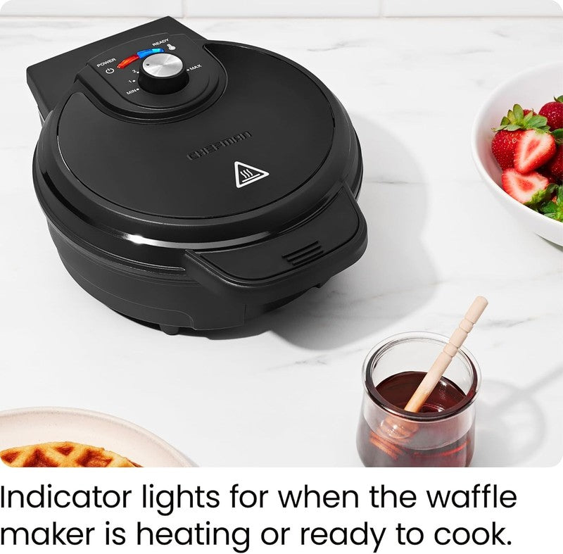 Belgian Waffle Maker Anti-Overflow Shade Control Nonstick Cool Touch Black5
