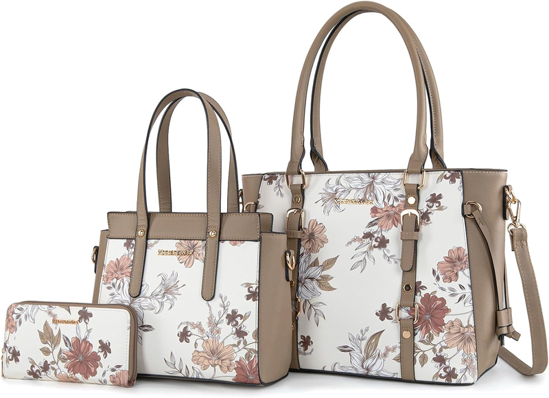 3PCS Purses for Women Tote Bag and Wallet Set Shoulder Satchel Handbags0