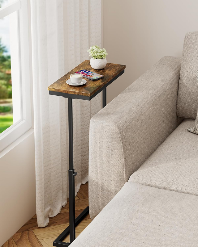 Brown End Table Side Table Tall Sofa Couch Table Living Room Bedroom8