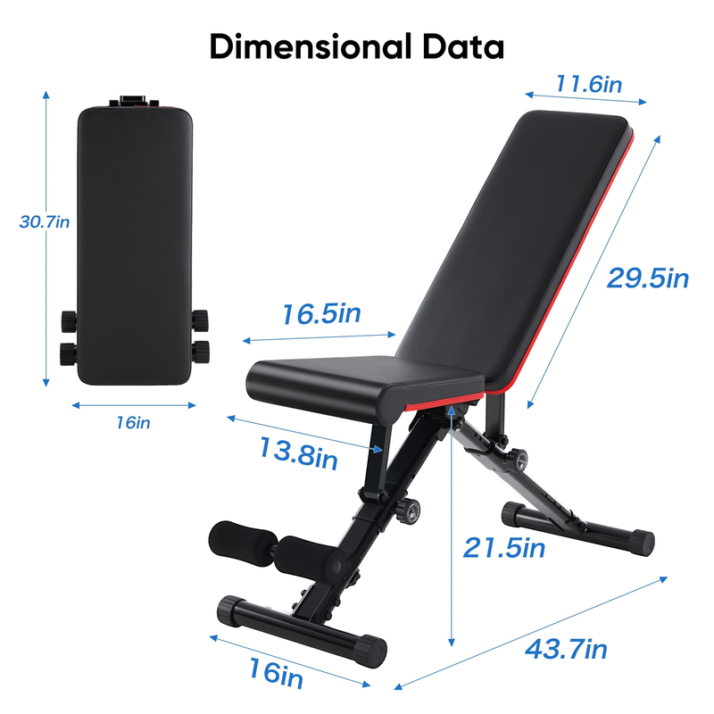 Adjustable 9 Position Weight Bench, 795Lbs Capacity, Foldable for Home Gym5