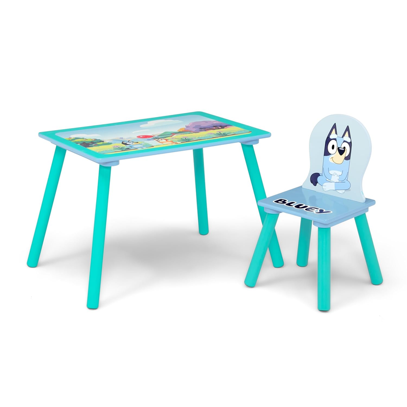 Bluey 3 Piece Toddler Playroom Set – Includes Table, Chair and Toy Box, Blue8