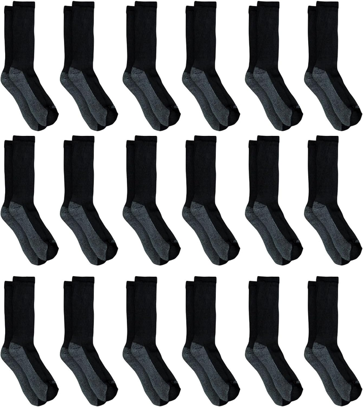 Men's Dri Tech Original Crew Socks Moisture Control M XXL 6 18 Pairs1