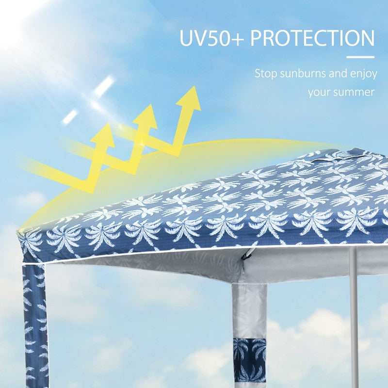 6.5' Portable Beach Canopy Umbrella with UV50+ Protection and Carry Bag1