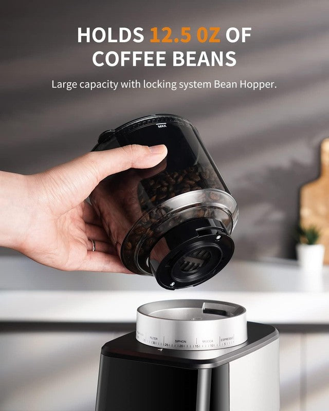 Conical Burr Espresso Grinder Touchscreen 51 Settings Anti-Static Stainless7