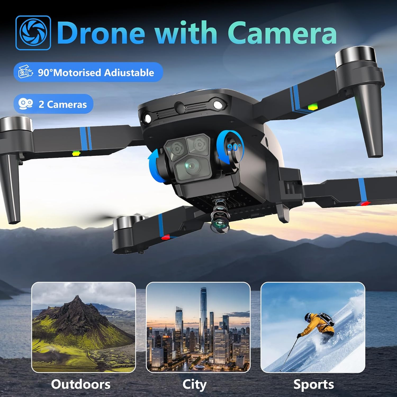 FPV Drone w/ Camera LCD Screen Brushless Motor Foldable RC Quadcopter2