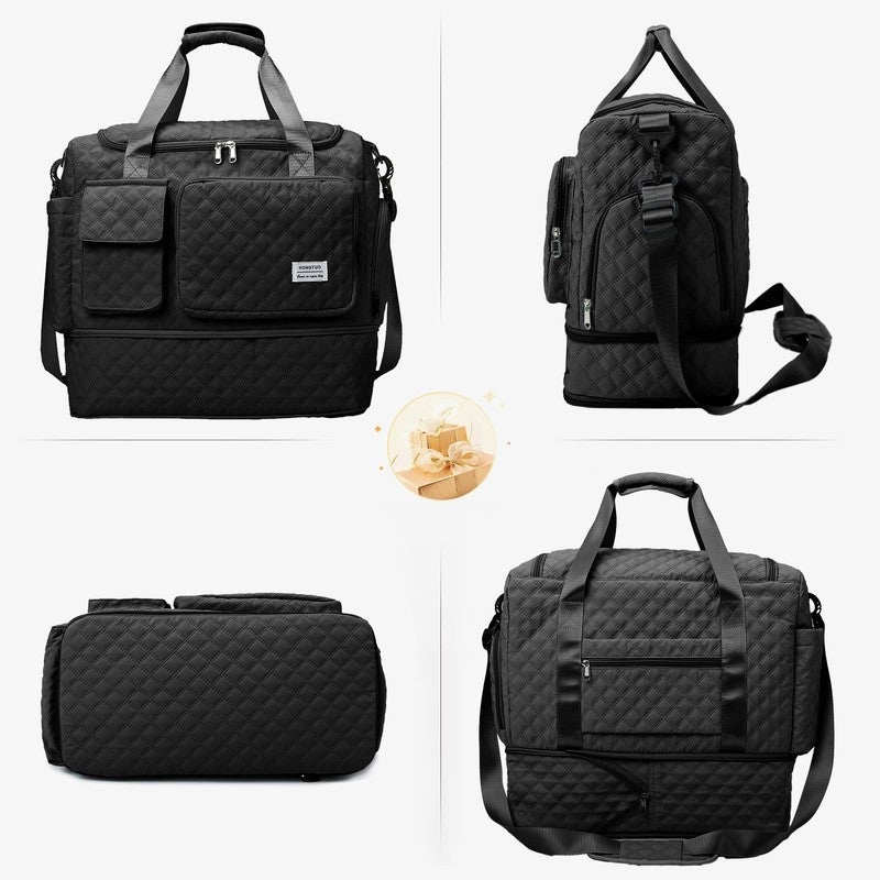 Travel Duffle Bag Weekender Bags for Women with Shoe Compartment Carry on Overni2