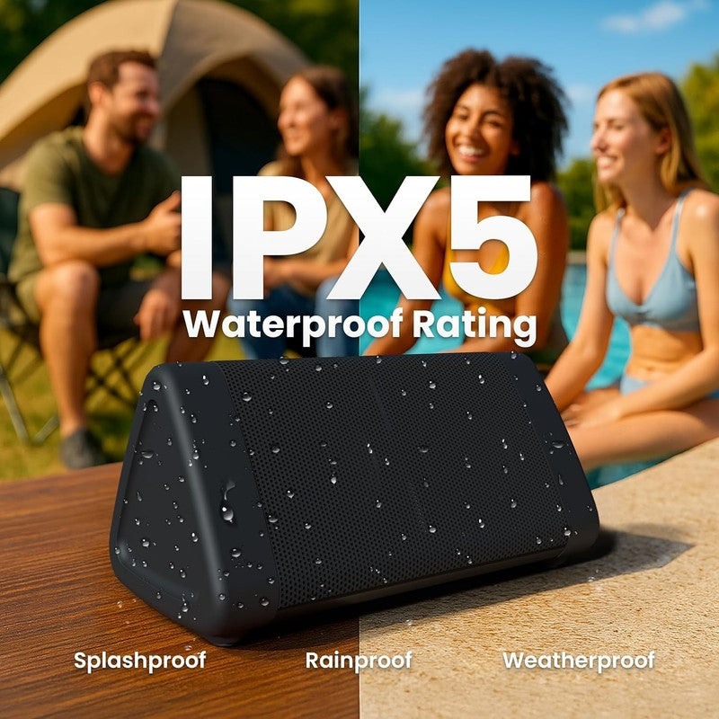 Oontz Angle 3 Bluetooth Speaker, 12W, 24H Battery, 100Ft Range, IPX5, Black2