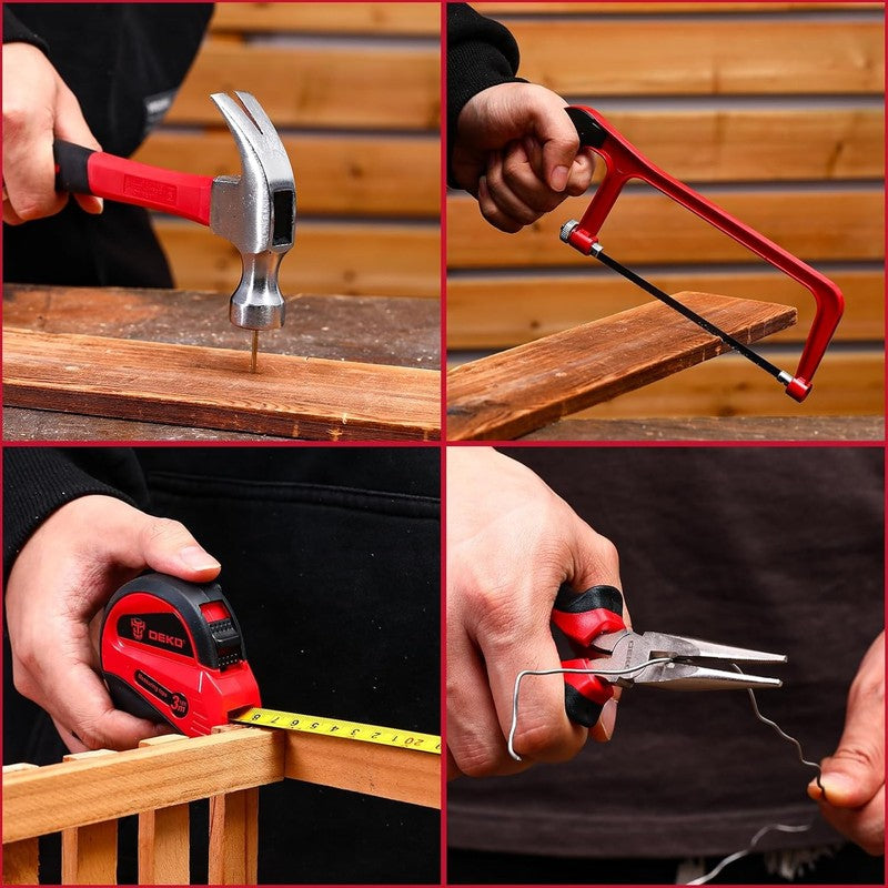 12V Cordless Drill Tool Kit Red Home Repair Hand Drill Set for DIY & Home5
