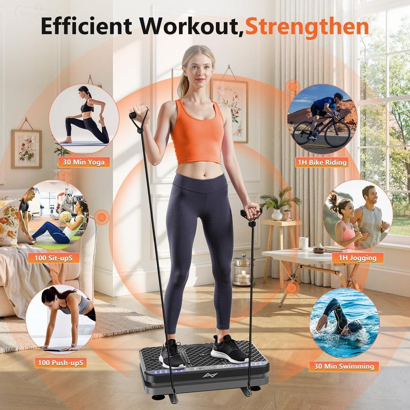 Vibration Plate Fitness Platform Exercise Machine Vibrating Shaking Full Body Sh1
