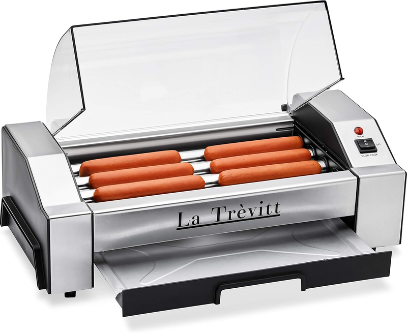 Hot Dog Roller Grill Cooker Machine 6 Dog Capacity Sausage Maker0