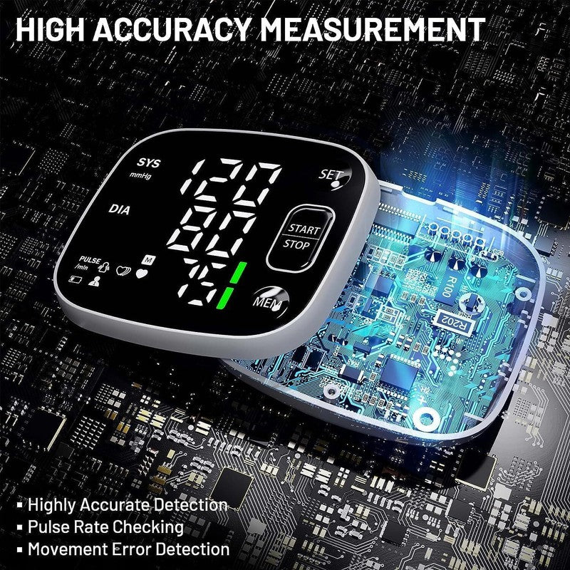 Blood Pressure Monitors for Home Use Rechargeable Wrist Digital BP Machine Cuff1