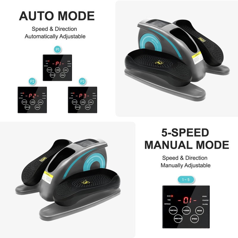 Portable Under Desk Elliptical with Remote Control & LCD Monitor for Seniors2