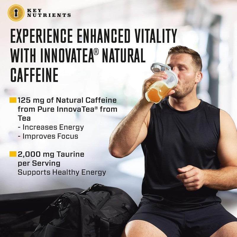 Energy Drink Powder with Electrolytes, Tropical Peach Mango, Sugar-Free1