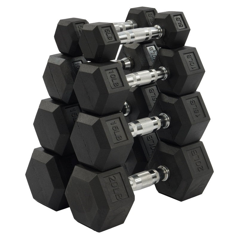 Dumbbell Set, Pairs of 5 Lb, 10 Lb, 15 Lb, and 20 Lb1