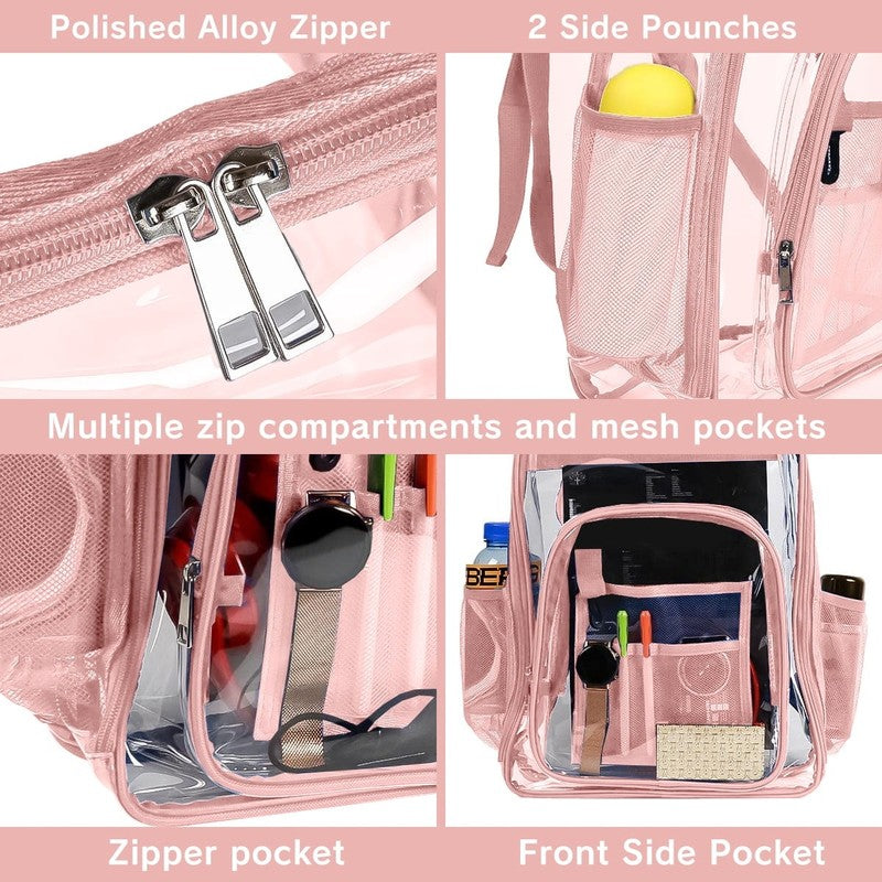 Waterproof Clear Backpack Heavy Duty PVC Transparent Large Capacity Backpack wit2