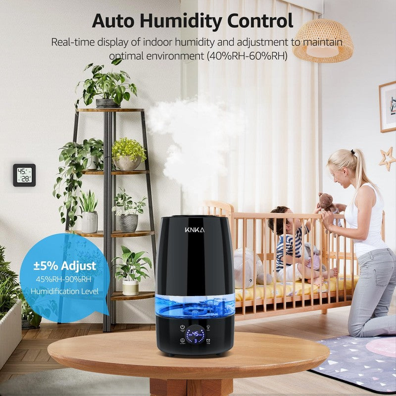 4.5L Humidifier Quiet Auto Humidity Control Oil Diffuser 40H Runtime Top Fill3