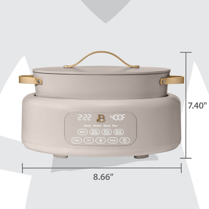 10 in 1, 6 Qt Electric Multi Cooker, Porcini Taupe by Drew Barrymore2