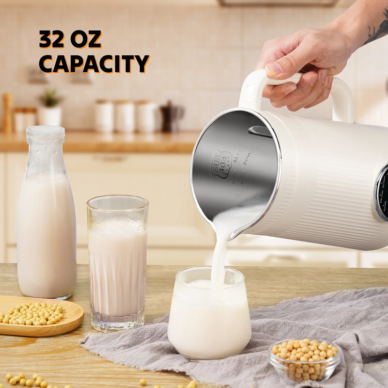 8 in 1 Nut Milk Maker Blender 32oz, Soy, Almond, Oat, Coconut, Plant Based1