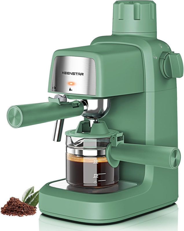 3.5 Bar Espresso Machine 800W 4-Cup Compact with Milk Frother8