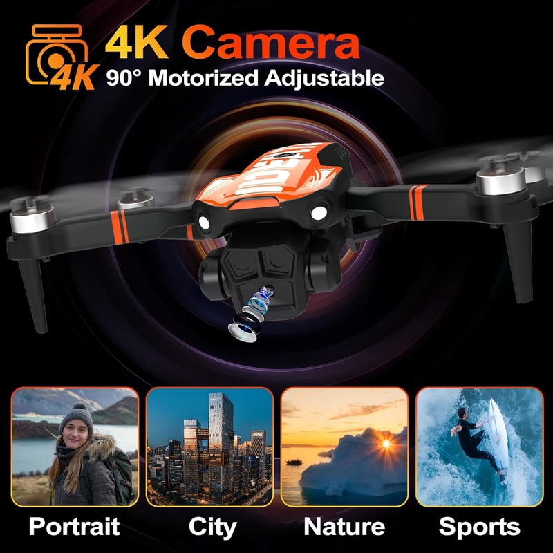 4K GPS Drone w/ Camera FPV Auto Return Follow Me Foldable Quadcopter2