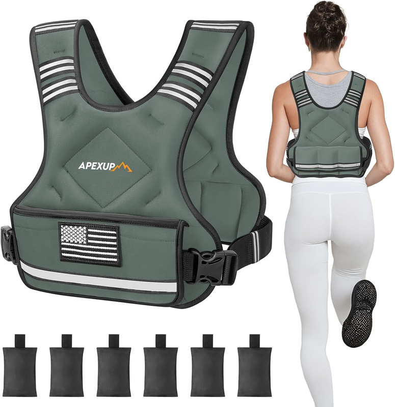 Adjustable Weighted Vest 4 10lb Strength Training Running Walking Unisex9
