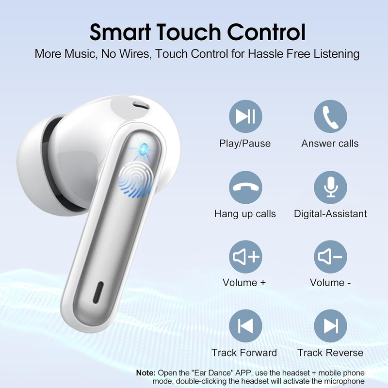 AI Translation Earbuds 164 Languages Bluetooth 5.3 Real Time Gray8